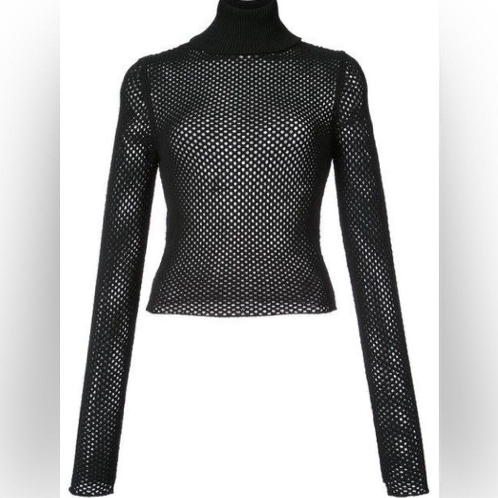 ALC mesh turtleneck crop top size xs